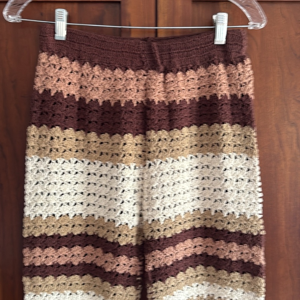 Flook x Free People Grandpa Crochet Flare Pants - Picture 3 of 6